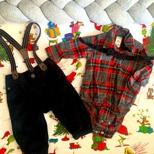 Infant holiday outfit ❤️🖤❤️🖤